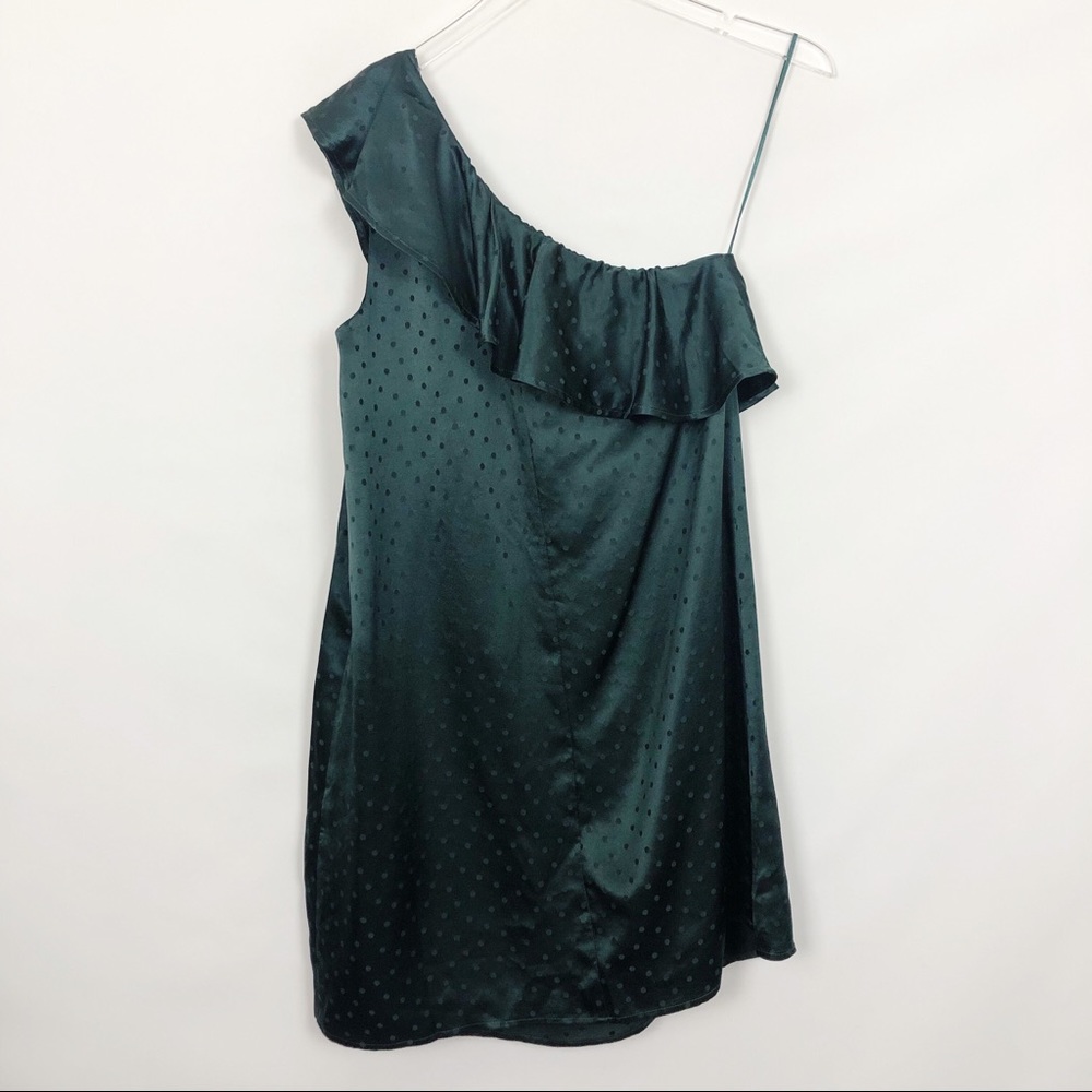Madewell Green Ruffled One Shoulder Dancefloor 2 - Picture 2 of 8